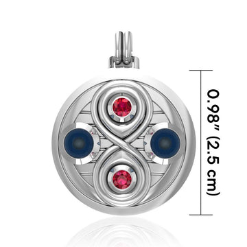 Relationship Sterling Silver Pendant with Gemstone TPD4807 - Jewelry